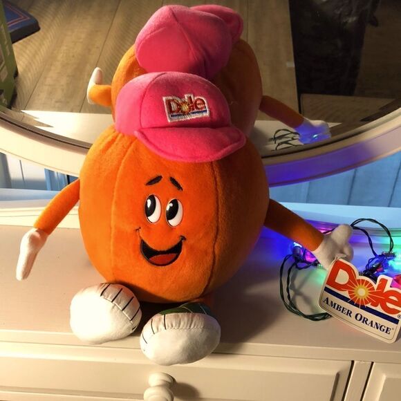 NWT Rare 1997 Amber Orange 🍊 Doll by Dole Polyester Washable Fun gift. - Picture 3 of 16